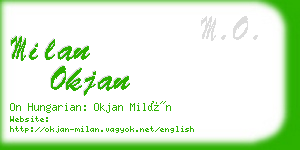 milan okjan business card